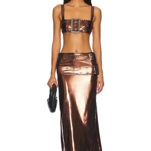 Metallic Bronze Two-Piece Set